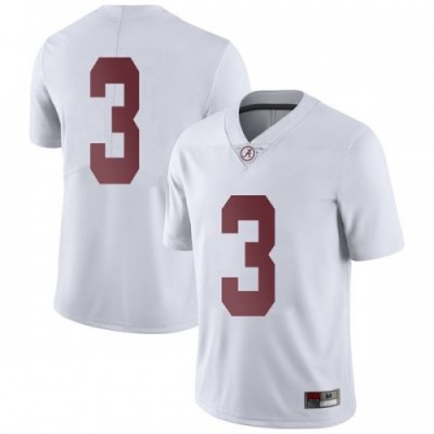 Men's Alabama Crimson Tide #3 Daniel Wright White Limited NCAA College Football Jersey 2403GTKH5